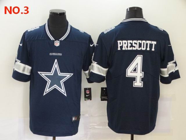 Men's Dallas Cowboys #4 Dak Prescott Jerseys NO.3;